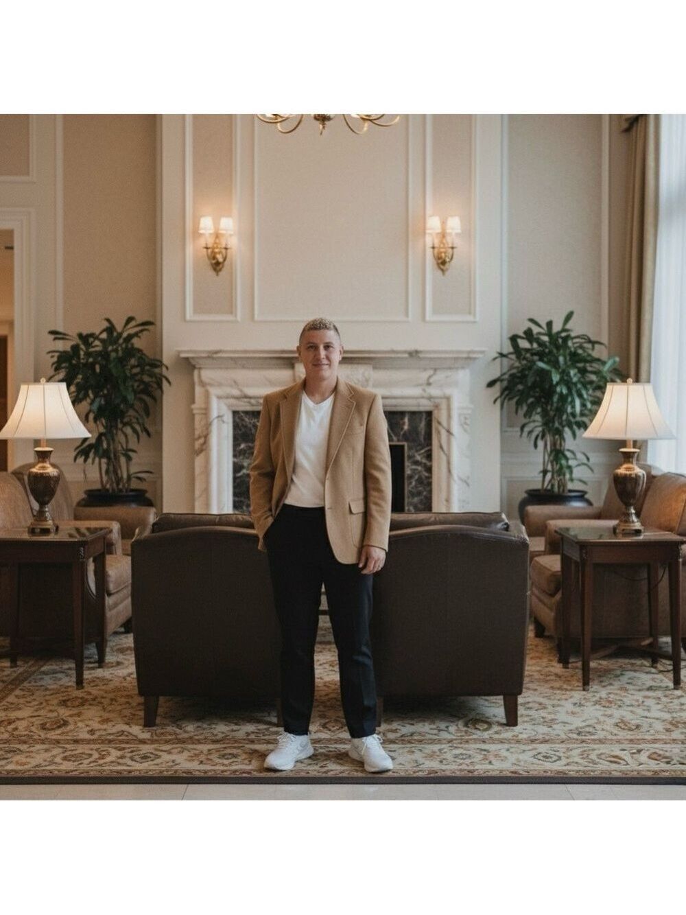 Vintage Jos A Bank Premier Collection 100% Camel Hair Blazer
